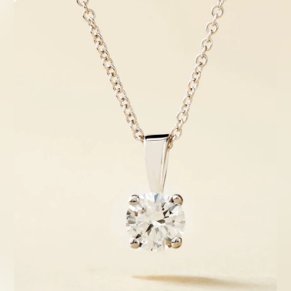 Jewelry - NWT .5 Carat 14K Gold Lab-Grown Diamond Solitaire Pendant. IGI Certified.